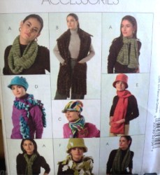 5256 FLEECE BUCKET,VISOR HATS,SHAPED SCARVES PATTERN S-LG